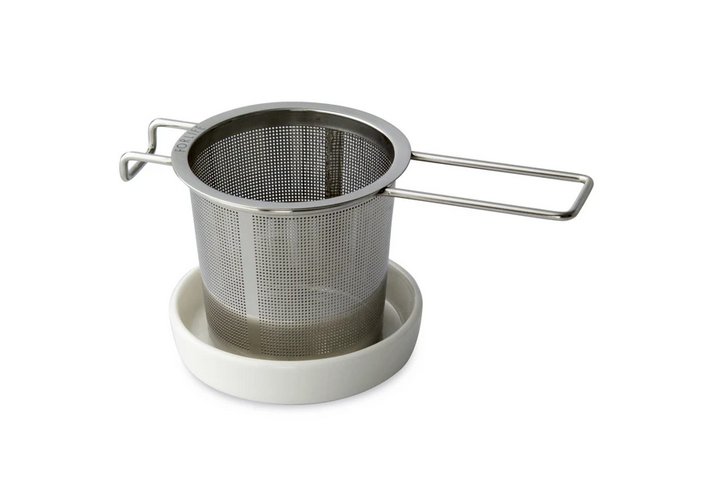 ForLife Designs Tea Strainer and Dish Set - Extra Fine